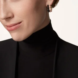 Clash De Cartier hoepeloorbellen, onyx, extra groot model, diamanten