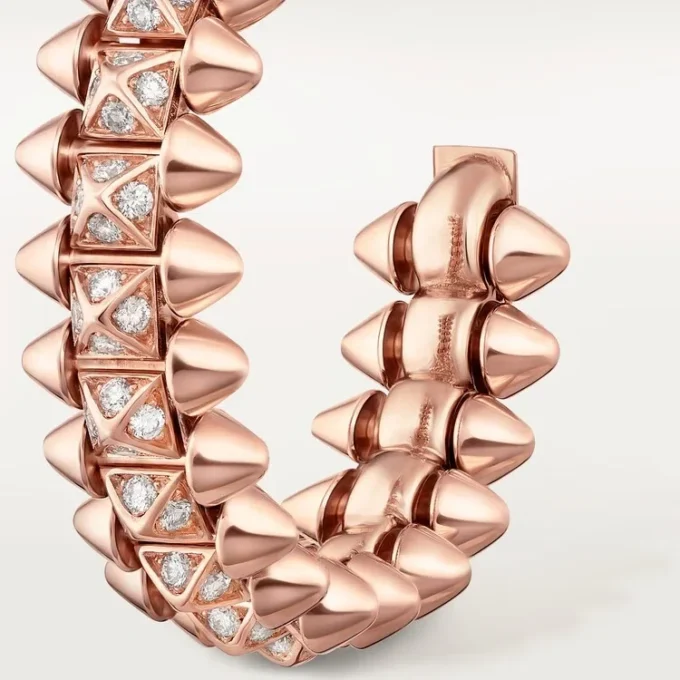 Clash De Cartier-hoopoorbellen, klein model, bezet