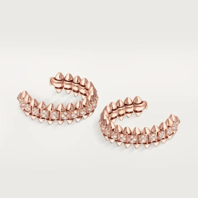 Clash De Cartier-hoopoorbellen, klein model, bezet