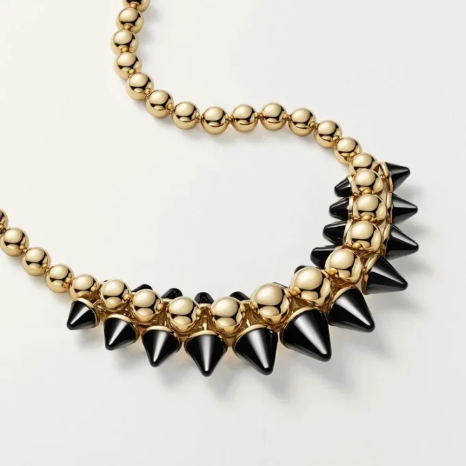 Clash De Cartier-ketting, flexibel, extra groot model, onyx