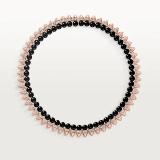 Clash De Cartier-ketting, flexibel, onyx, extra groot model, diamanten