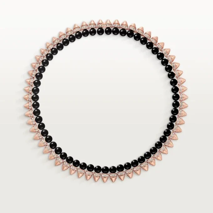 Clash De Cartier-ketting, flexibel, onyx, extra groot model, diamanten