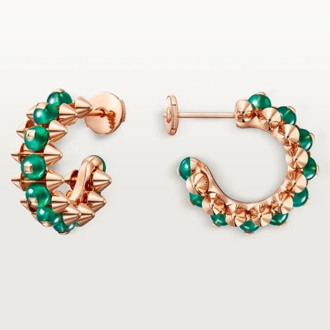 Clash De Cartier-oorbellen, agaat