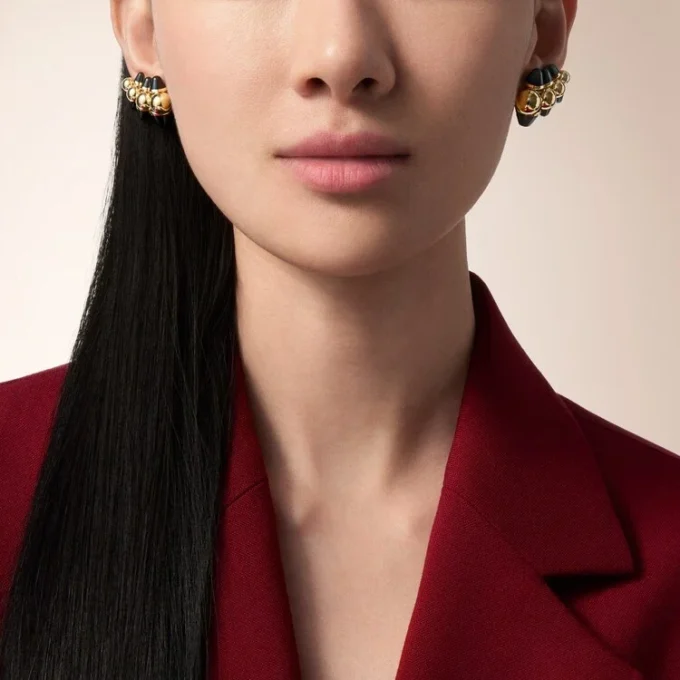 Clash De Cartier-oorbellen, extra groot model, onyx, multiwear