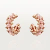 Clash De Cartier-oorbellen, roze chalcedoon