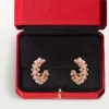 Clash De Cartier-oorbellen, roze chalcedoon