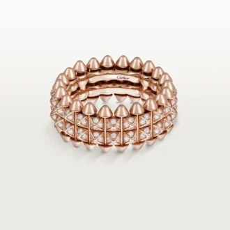 Clash De Cartier-ring, dubbele rij, bezet