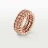 Clash De Cartier-ring, dubbele rij, bezet