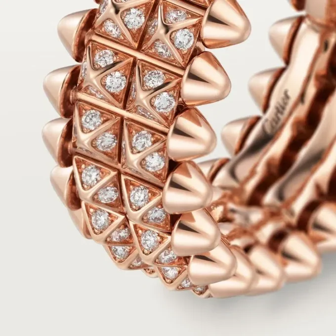 Clash De Cartier-ring, dubbele rij, bezet