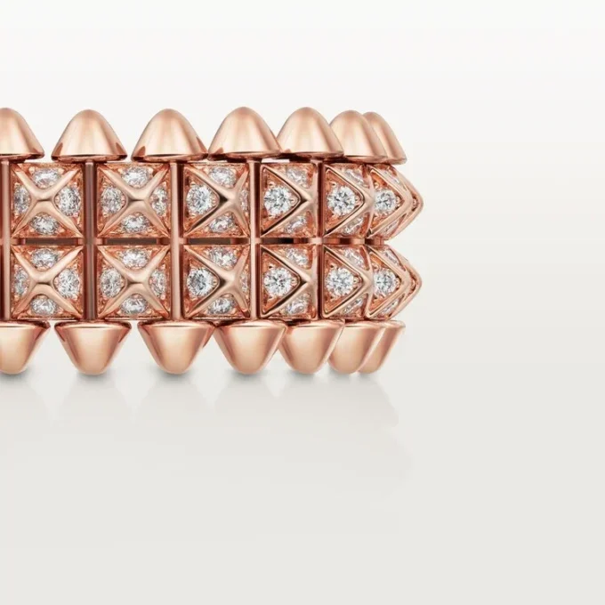 Clash De Cartier-ring, dubbele rij, bezet