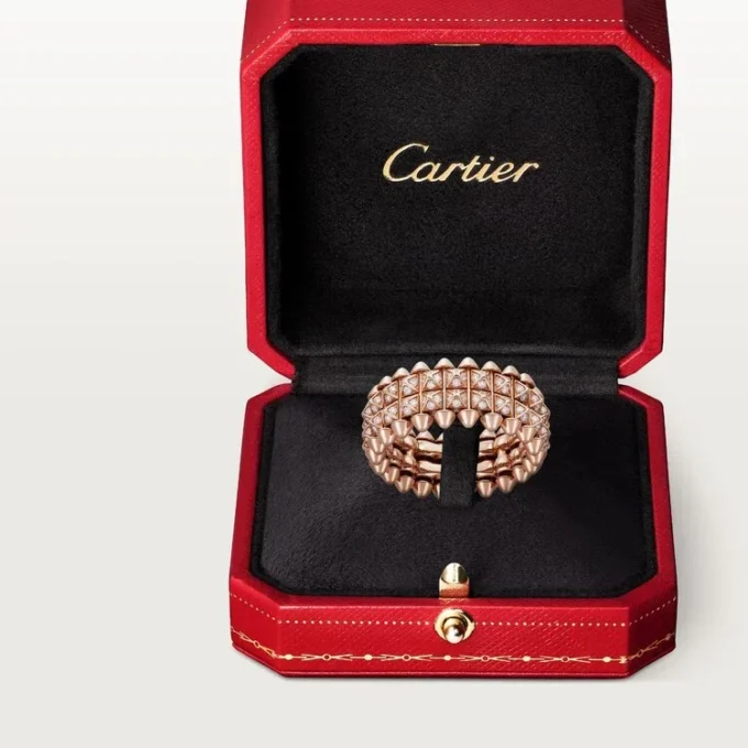Clash De Cartier-ring, dubbele rij, bezet