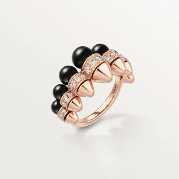 Clash De Cartier-ring, onyx, extra groot model, diamanten