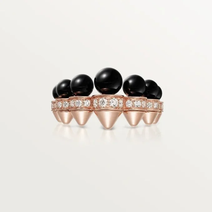 Clash De Cartier-ring, onyx, extra groot model, diamanten