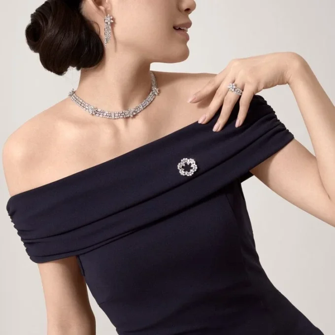 Diamanten collectie ketting, diamanten