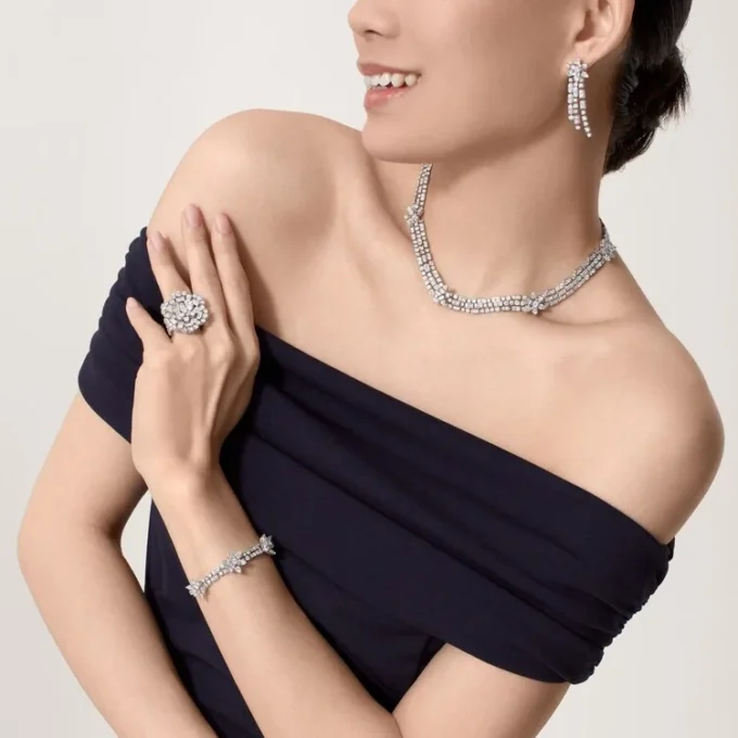 Diamanten collectie ketting, diamanten