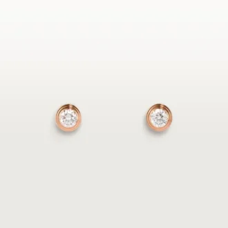 Diamants Legers Oorbellen, mm – Roze goud, Diamanten – Cartier