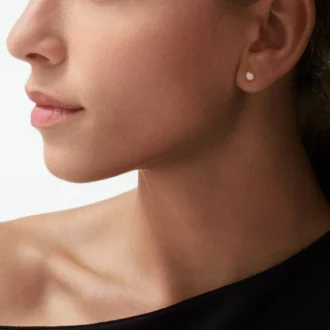 Diamants Legers Oorbellen, mm – Roze goud, Diamanten – Cartier