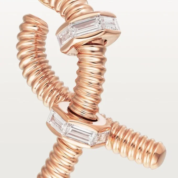 Ecrou De Cartier linkeroorbel – Roségoud, Diamanten – Cartier