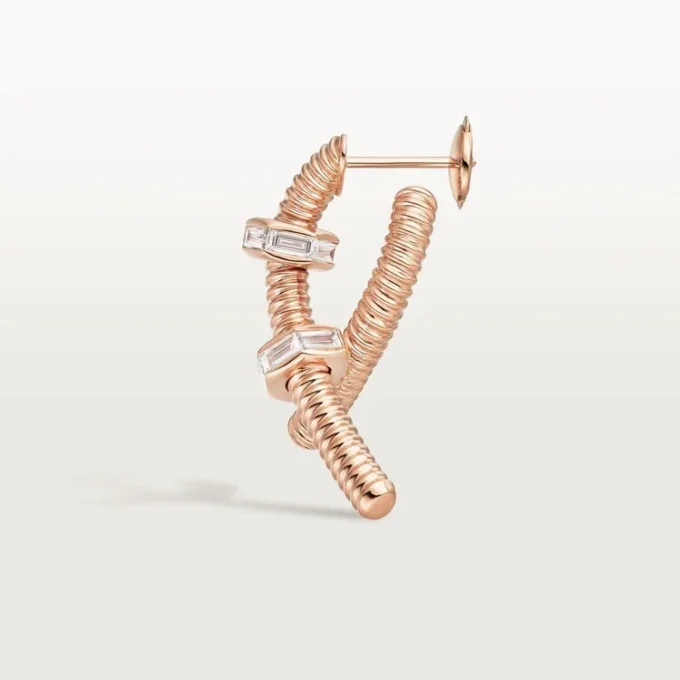 Ecrou De Cartier Oorbel Rechts – Roségoud, Diamanten – Cartier