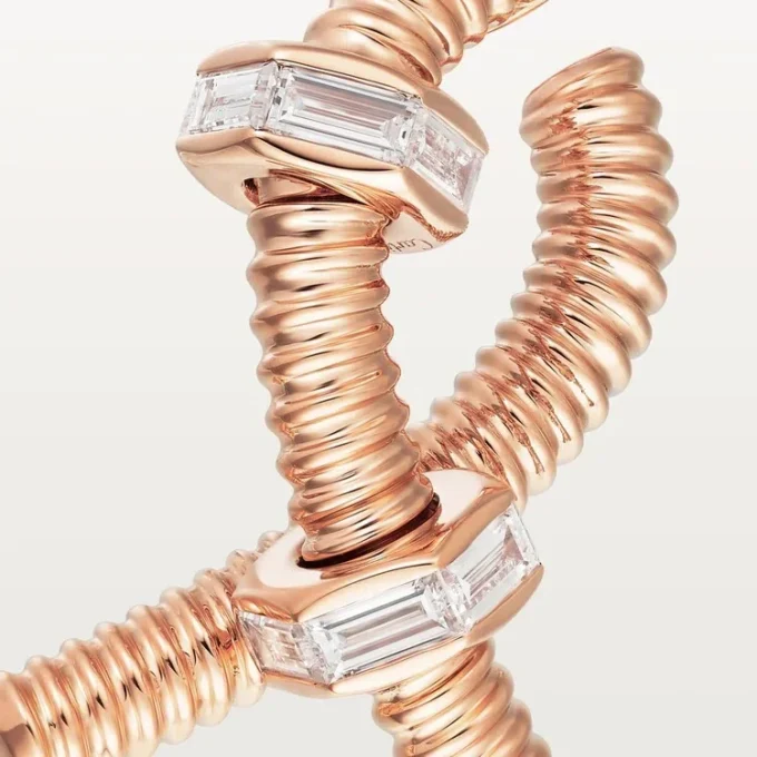 Ecrou De Cartier Oorbel Rechts – Roségoud, Diamanten – Cartier
