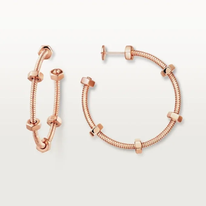 Ecrou De Cartier Oorbellen – Roze Goud – Cartier