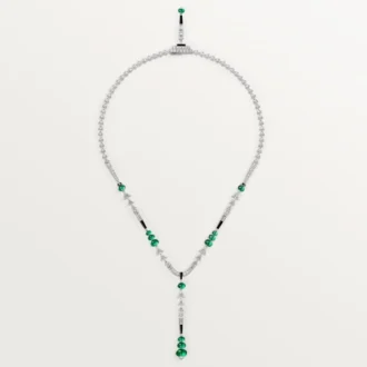 En Equilibre-ketting, smaragd, bezet