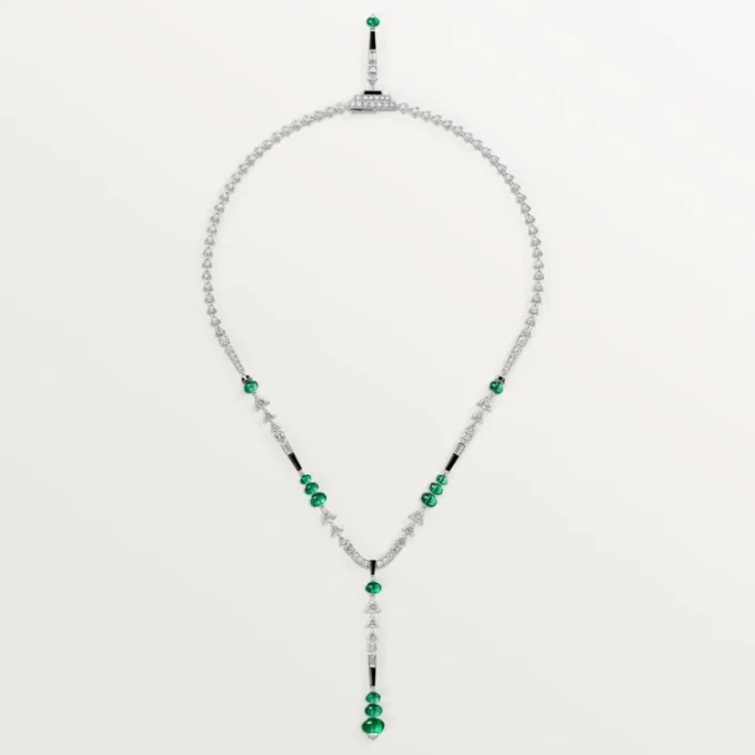 En Equilibre-ketting, smaragd, bezet