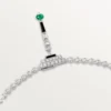 En Equilibre-ketting, smaragd, bezet