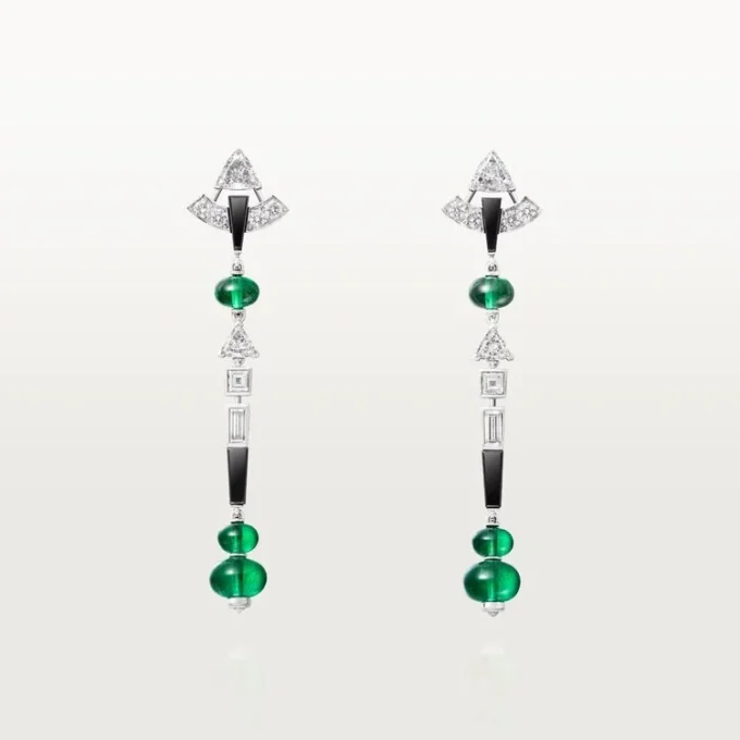 En Equilibre Oorbellen, Smaragd, Pave