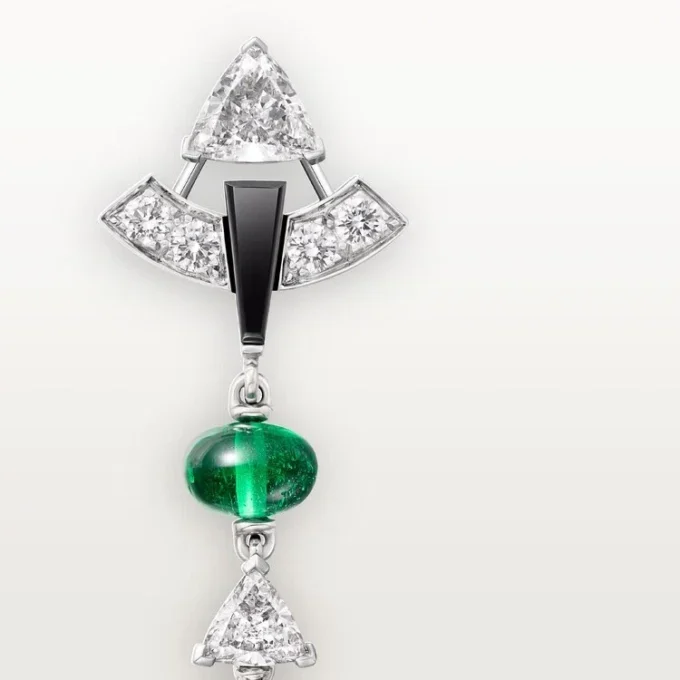 En Equilibre Oorbellen, Smaragd, Pave