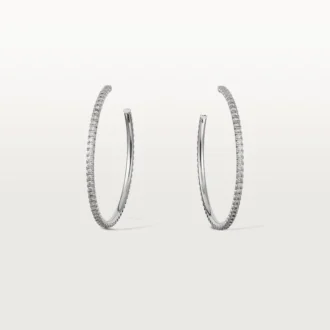 Etincelle De Cartier-oorbellen, groot model – witgoud, diamanten – Cartier