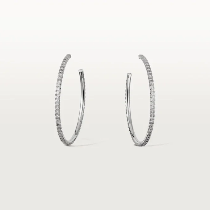 Etincelle De Cartier-oorbellen, groot model – witgoud, diamanten – Cartier