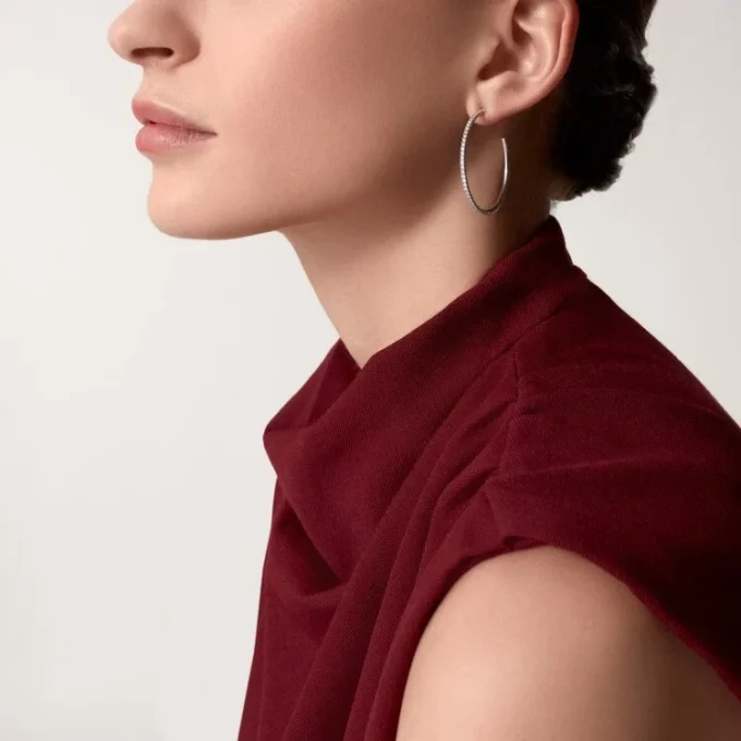 Etincelle De Cartier-oorbellen, groot model – witgoud, diamanten – Cartier