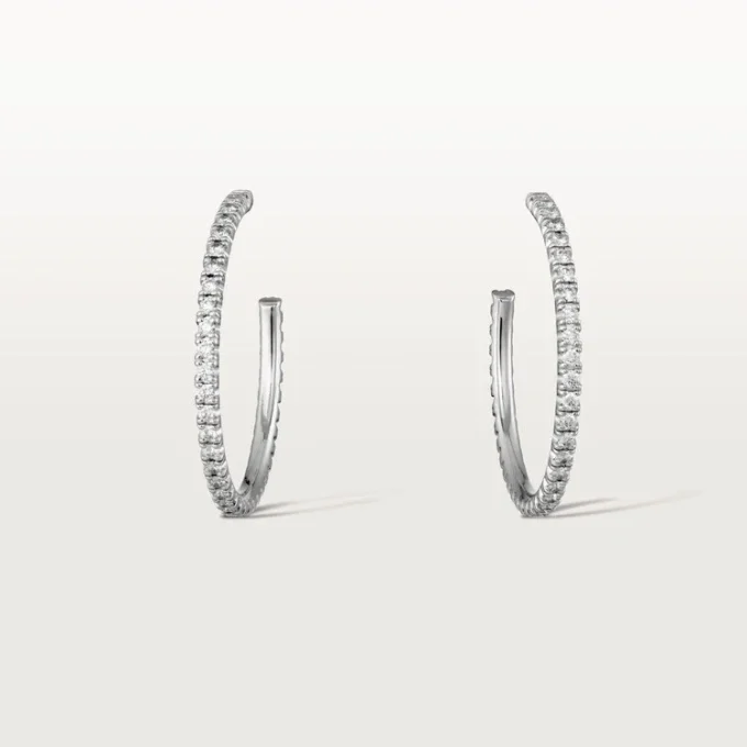 Etincelle De Cartier Oorbellen, Middelgroot Model – Witgoud, Diamanten – Cartier