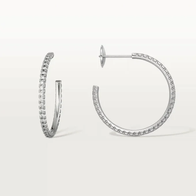 Etincelle De Cartier Oorbellen, Middelgroot Model – Witgoud, Diamanten – Cartier
