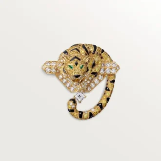 Faune Et Flore De Cartier-broche, gele, oranje en bruine diamanten, bezet