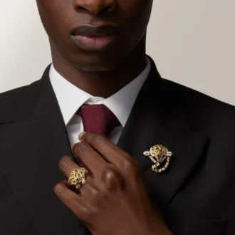 Faune Et Flore De Cartier-broche, gele, oranje en bruine diamanten, bezet