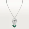 Faune Et Flore De Cartier-halsketting, smaragddruppels, bezet