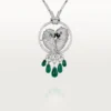 Faune Et Flore De Cartier-halsketting, smaragddruppels, bezet