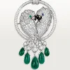 Faune Et Flore De Cartier-halsketting, smaragddruppels, bezet