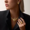 Faune Et Flore De Cartier-ketting, gele, oranje en bruine diamanten, bezet