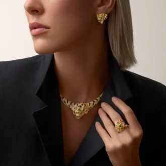 Faune Et Flore De Cartier-ketting, gele, oranje en bruine diamanten, bezet