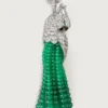 Faune Et Flore De Cartier-ketting, smaragdgroene kralen, bezet