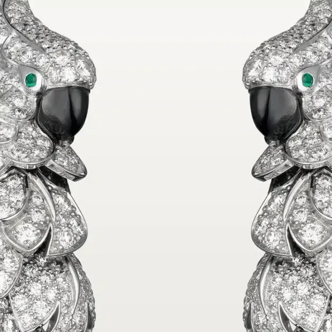 Faune Et Flore De Cartier oorbellen, bezet