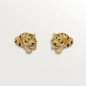 Faune Et Flore De Cartier oorbellen, gele, oranje en bruine diamanten, pavé