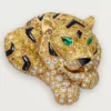 Faune Et Flore De Cartier oorbellen, gele, oranje en bruine diamanten, pavé
