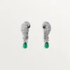 Faune Et Flore De Cartier Oorbellen, Smaragd Drops, Pave
