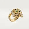 Faune Et Flore De Cartier-ring, gele, oranje en bruine diamanten, bezet