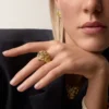 Faune Et Flore De Cartier-ring, gele, oranje en bruine diamanten, bezet