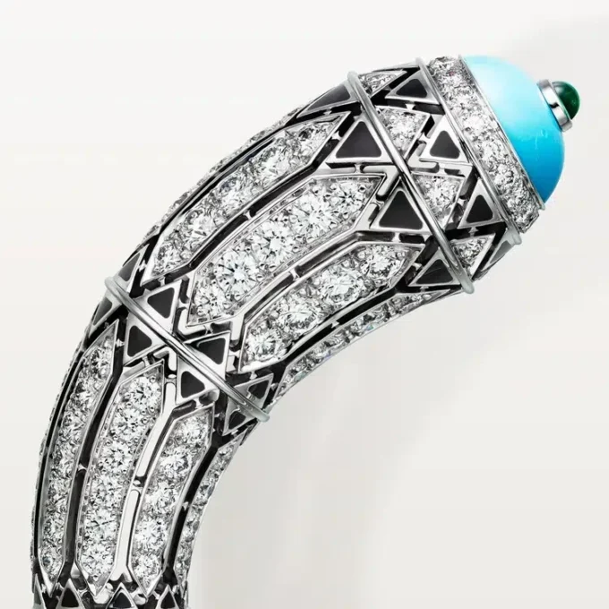 Geometrie & Contrastes-armband, turkoois, bezet
